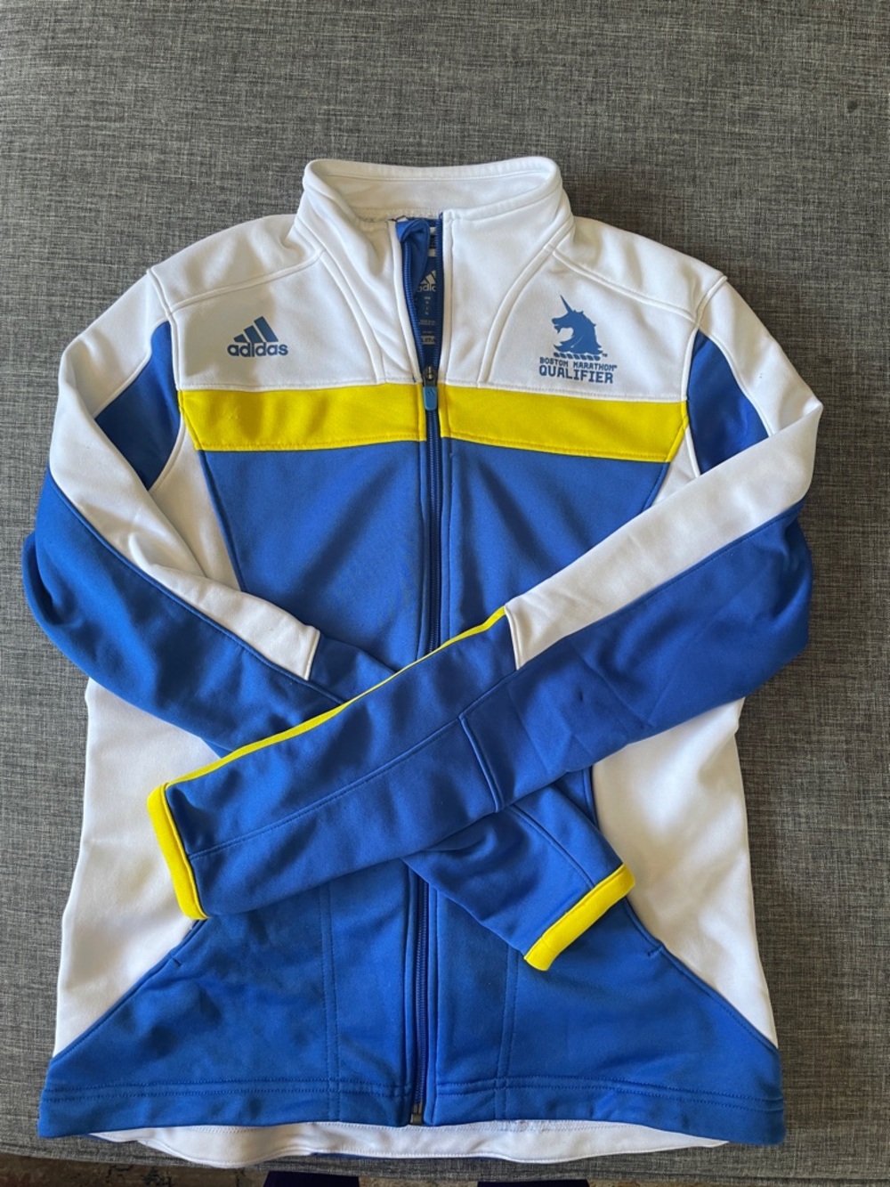 adidas Blue, White & Yellow Full-Zip Track Jacket